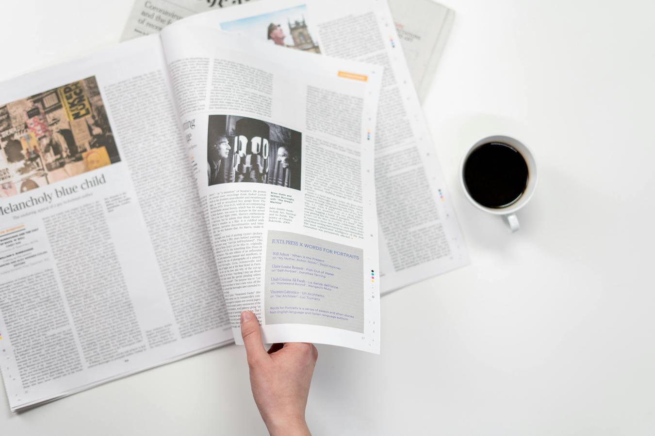 Coffee and a newspaper 