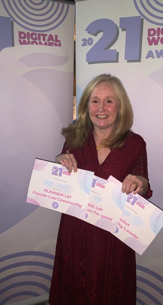 Jackie with awards